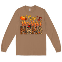 Toasted Coconut one thankful mama Long Sleeve Tee - MaliasSmallBusiness