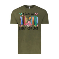 Vintage Olive i have no shelf control Vintage Tee - MaliasSmallBusiness