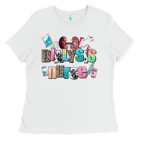 White dialysis nurse Ladies Tee - AdoDesignShop