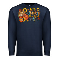 Navy little pumpkin with a lot of spice Premium Sweatshirt - CowGirlArtShop