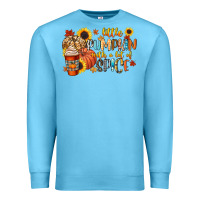 Ocean Blue little pumpkin with a lot of spice Premium Sweatshirt - CowGirlArtShop