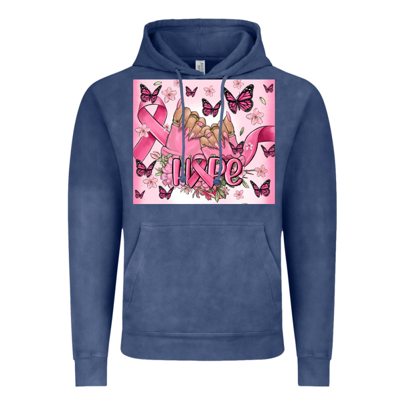 Breast Cancer Nails Hope Vintage Hoodie by MaliasSmallBusiness | Teevron