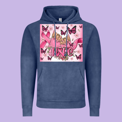 Breast Cancer Nails Hope Vintage Hoodie Designed By Maliassmallbusiness