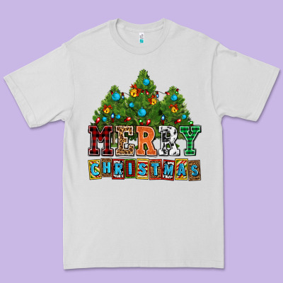 Merry Christmas With Christmas Trees Premium Tee Designed By Adodesignshop