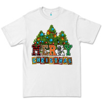 White merry christmas with christmas trees Premium Tee - AdoDesignShop