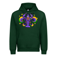 Forest Green mardi gras crawfish 2 Urban Hoodie - FaDigitalArtStudio