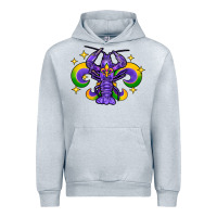 Heather Grey mardi gras crawfish 2 Urban Hoodie - FaDigitalArtStudio