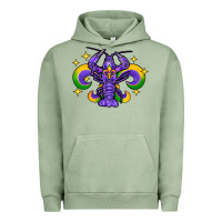 Pigment Oil Green mardi gras crawfish 2 Urban Hoodie - FaDigitalArtStudio