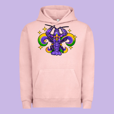 Mardi Gras Crawfish 2 Urban Hoodie Designed By Fadigitalartstudio