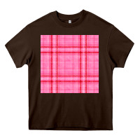Chocolate Brown valentines day plaid seamless pattern Heavy Core Tee - BundleAndBundleShop