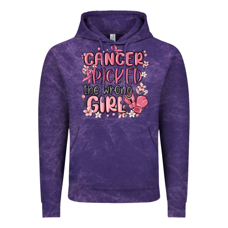 Cancer Picked The Wrong Girl Malia Vintage Hoodie by MaliasSmallBusiness | Teevron