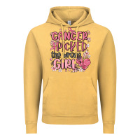 Vintage Mustard cancer picked the wrong girl malia Vintage Hoodie - MaliasSmallBusiness