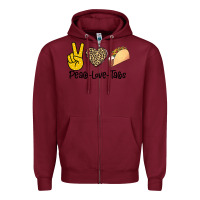 Burgundy Peare Love Tacos Zipper Hoodie - Bettercallsaul