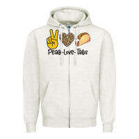 Oatmeal Heather Peare Love Tacos Zipper Hoodie - Bettercallsaul