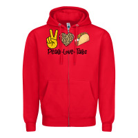 Red Peare Love Tacos Zipper Hoodie - Bettercallsaul
