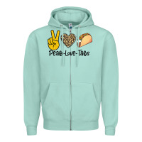 Seafoam Peare Love Tacos Zipper Hoodie - Bettercallsaul