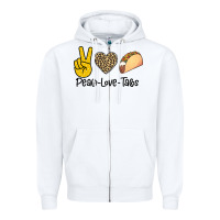 White Peare Love Tacos Zipper Hoodie - Bettercallsaul