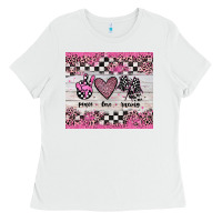 White peace love racing Ladies Tee - JahusDesignShop
