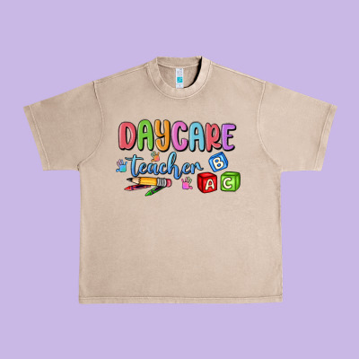 Daycare Teacher Urban Heavy Tee Designed By Maliassmallbusiness