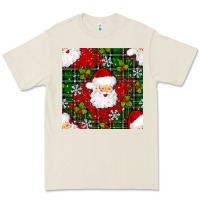 Bone Christmas Santa Claus Seamless Pattern Premium Tee - BundleAndBundleShop