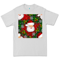Dove Grey Christmas Santa Claus Seamless Pattern Premium Tee - BundleAndBundleShop