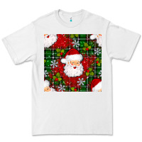 White Christmas Santa Claus Seamless Pattern Premium Tee - BundleAndBundleShop