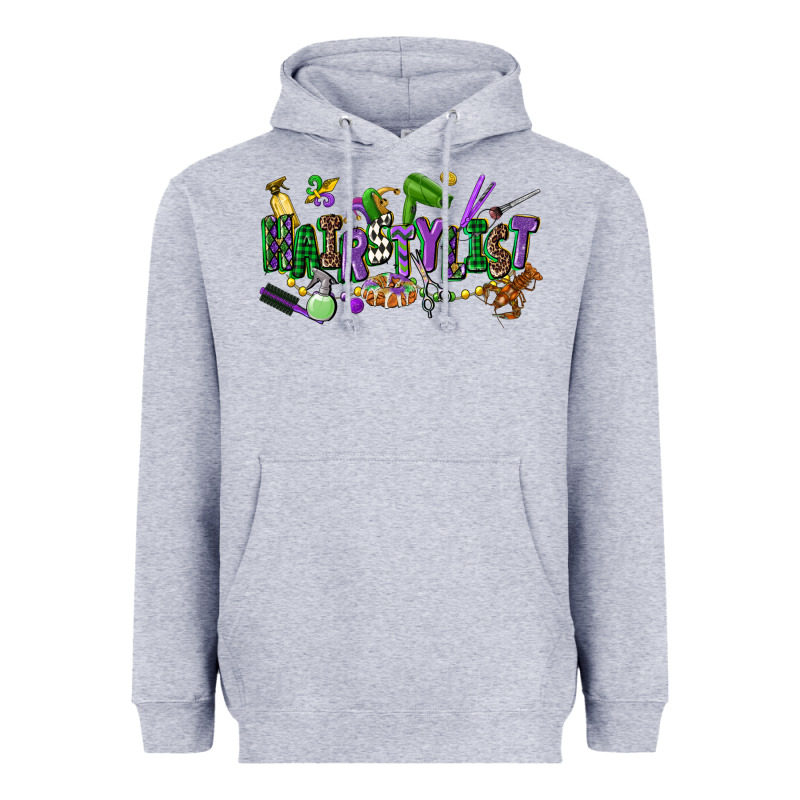 Hairstylist Mardi Gras Heavyweight Hoodie by CowGirlArtShop | Teevron