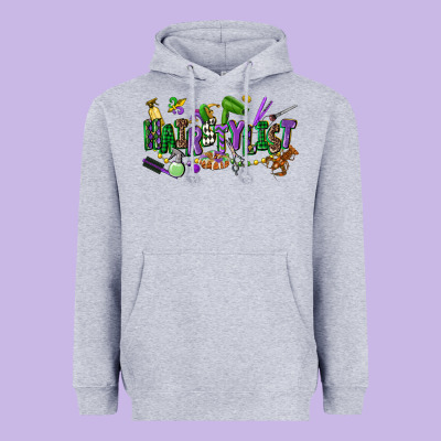 Hairstylist Mardi Gras Heavyweight Hoodie Designed By Cowgirlartshop