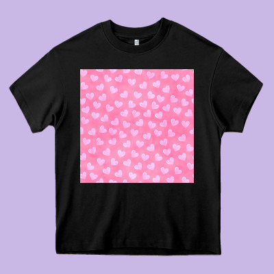 Valentines Day Heart Seamless Pattern Heavy Core Tee Designed By Bundleandbundleshop