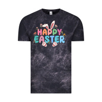 Cloud Black happy easter Vintage Tee - MaliasSmallBusiness