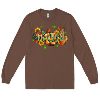 Chestnut thankful pumpkins Long Sleeve Tee - MaliasSmallBusiness