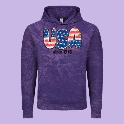 Usa Since 1776 Vintage Hoodie Designed By Maliassmallbusiness