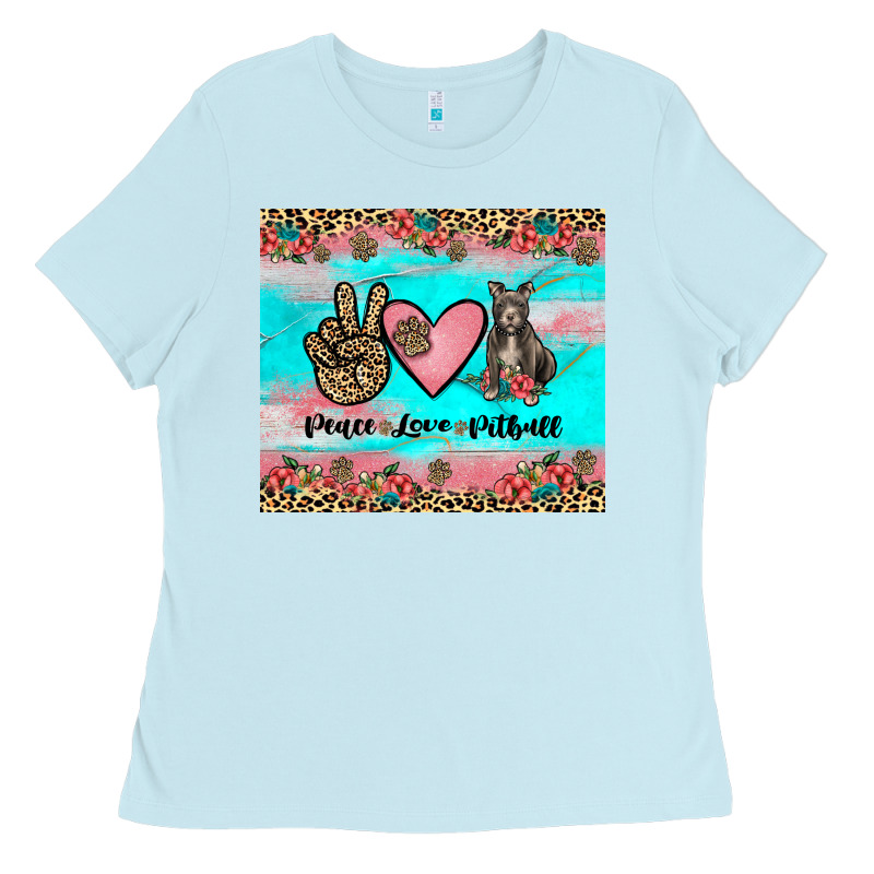 Peace Love Pitbull Ladies Tee by JahusDesignShop | Teevron