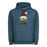 Pigment Midnight Navy Christmas Gnome With Candy Urban Hoodie - BundleAndBundleShop
