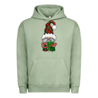 Pigment Oil Green Christmas Gnome With Candy Urban Hoodie - BundleAndBundleShop