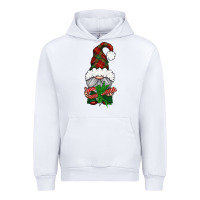 White Christmas Gnome With Candy Urban Hoodie - BundleAndBundleShop
