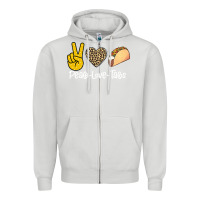 Dove Grey Peace Love Tacos Zipper Hoodie - Bettercallsaul