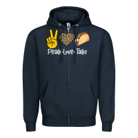 Navy Peace Love Tacos Zipper Hoodie - Bettercallsaul