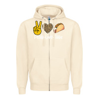 Sandshell Peace Love Tacos Zipper Hoodie - Bettercallsaul