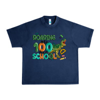 Navy roaring into 100 day of school Urban Heavy Tee - MaliasSmallBusiness