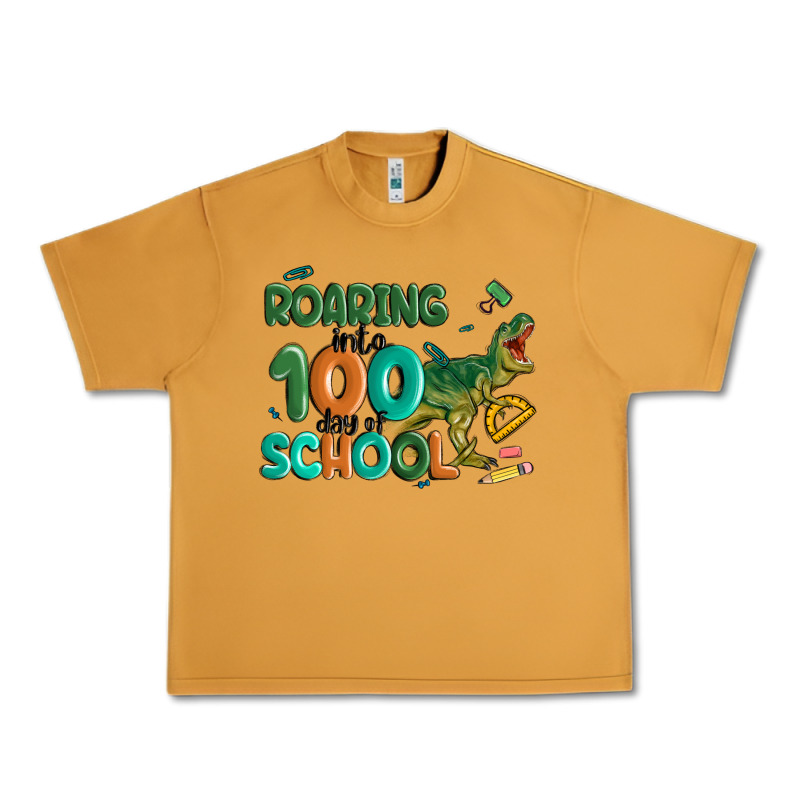 Roaring Into 100 Day Of School Urban Heavy Tee by MaliasSmallBusiness | Teevron