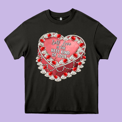 Self Love Heavy Core Tee Designed By Artiststas