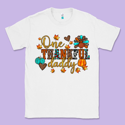 One Thankful Daddy Classic Tee Designed By Jahusdesignshop