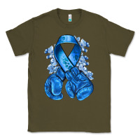 Army Green Blue ribbon with boxing gloves Classic Tee - NancyCooperArtShop