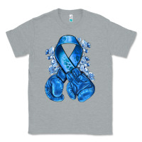 Heather Grey Blue ribbon with boxing gloves Classic Tee - NancyCooperArtShop