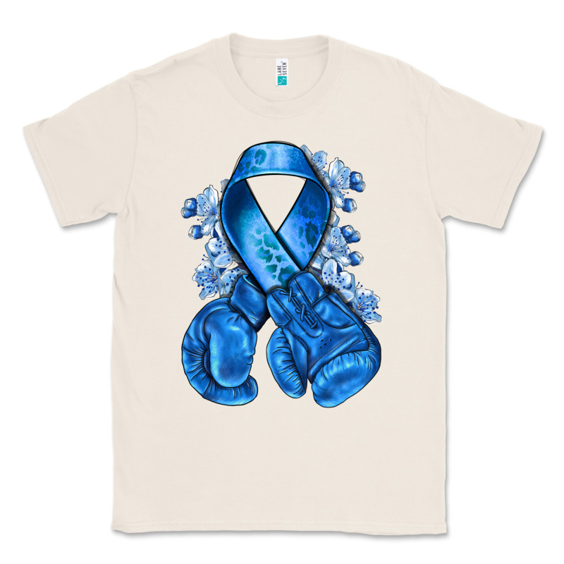 Blue Ribbon With Boxing Gloves Classic Tee by NancyCooperArtShop | Teevron