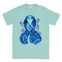 Seafoam Blue ribbon with boxing gloves Classic Tee - NancyCooperArtShop