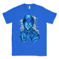 True Royal Blue ribbon with boxing gloves Classic Tee - NancyCooperArtShop