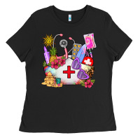 Black nurse  summer Ladies Tee - AdoDesignShop