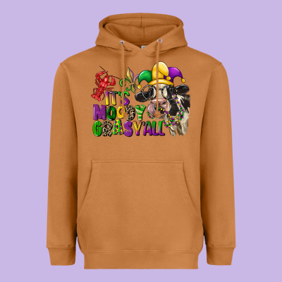 Its Moody Gras Yall Heavyweight Hoodie Designed By Cowgirlartshop